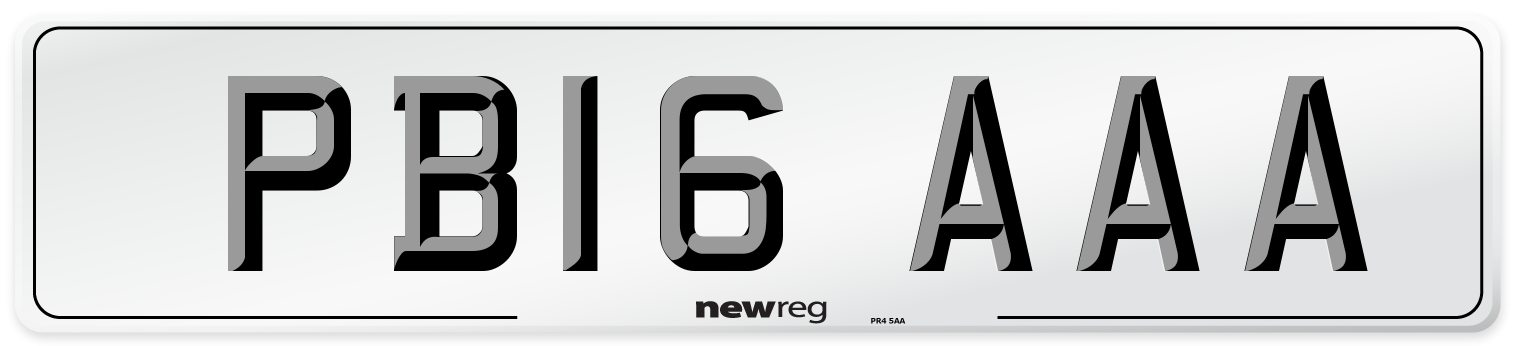 PB16 AAA Number Plate from New Reg